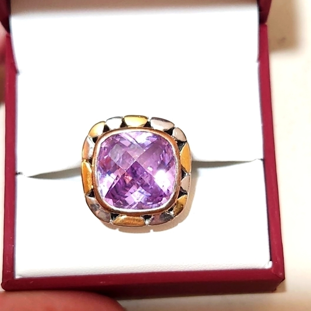 Source Unknown Purple And Gold Ring - image 1